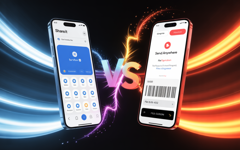 shareit vs sendanywhere bbanner image by shareitapk.net
